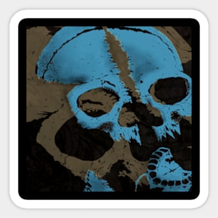 A bad case of blue skulls Sticker